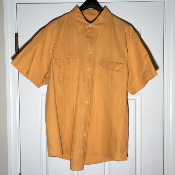 XXL Old Navy Light Orange Short-Sleeve Button-down - Picture 1 of 2